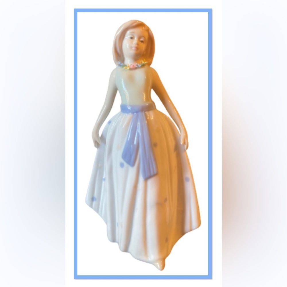 Fine Porcelain Lady in A White Dress